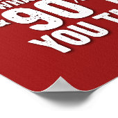 Poster L'attitude est tout - Rouge (Coin)