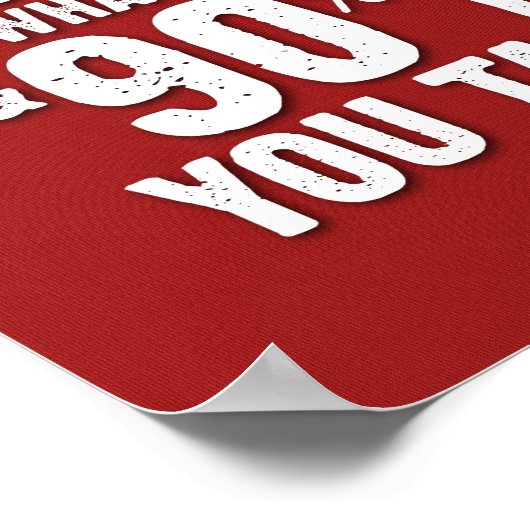 Poster L'attitude est tout - Rouge (Coin)