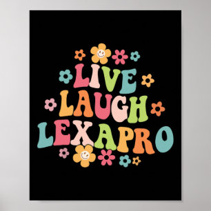 Poster Laugh Lexapro Thérapiste Super en santé mentale An