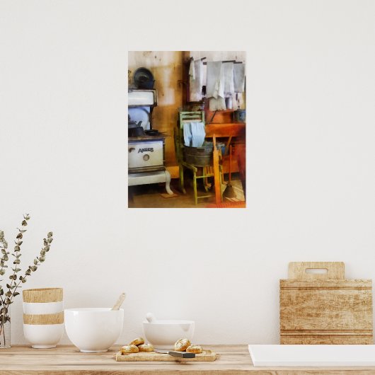 Poster Laundry Drying à Kitchen (Cuisine)