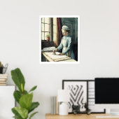 Poster Laundry Maid, c.1880 (Bureau à domicile)