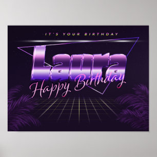 Poster Laura Nom Prénom de l'anniversaire de l'affiche