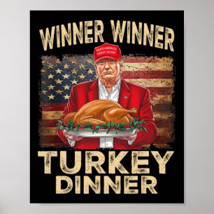 Poster Lauréat Dîner Turquie Dîner Thanksgiving Donald Tr
