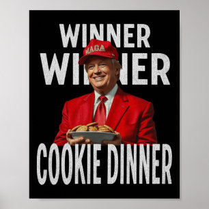 Poster Lauréat du dîner Cookie Dinner Funny Trump 2024 47