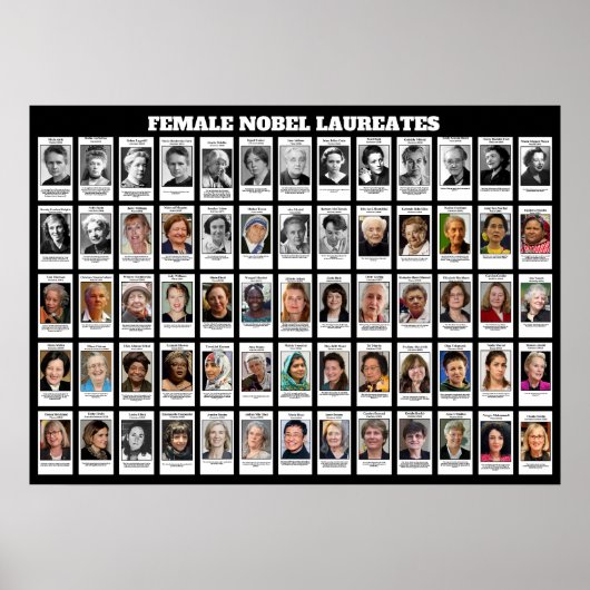 Poster Lauréate du prix Nobel (Devant)