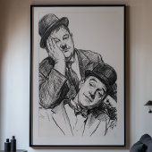 Poster Laurel et Hardy - Un autre beau gâchis - Vintage