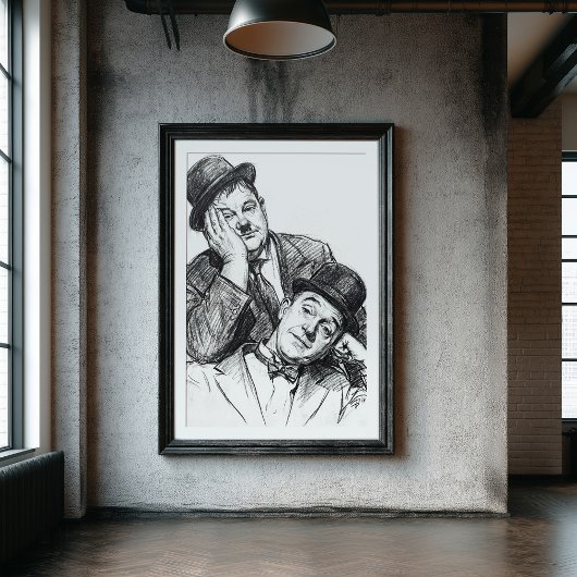 Poster Laurel et Hardy - Un autre beau gâchis - Vintage
