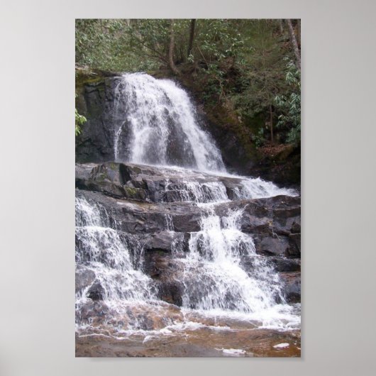 Poster Laurel Falls, Smokey Mountains (Devant)