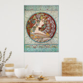 Poster Laurel, Illustration Art nouveau par Alphonse Much (Cuisine)