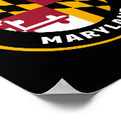 Poster Laurel Maryland Md Drapeau Dge Médaillon Souvenir (Coin)