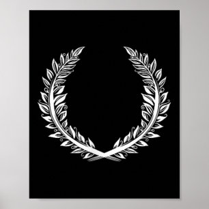 Poster Laurel Wreath Tattoo Art Pour Les Gagnants Au Prix