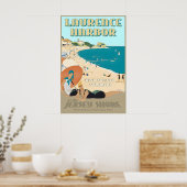 Poster Laurence Harbor New Jersey Shore Retro Art Deco (Cuisine)