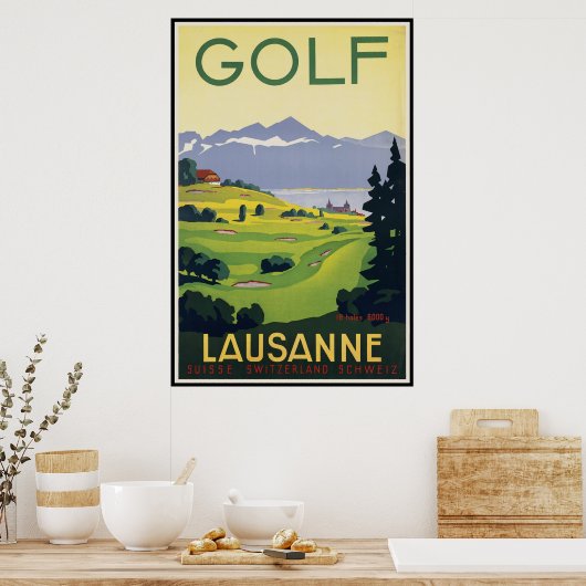 Poster Lausanne Suisse (Cuisine)
