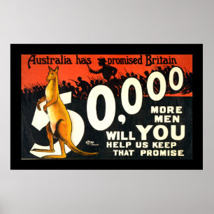 Poster L'Australie a promis à la Grande-Bretagne (frontiè