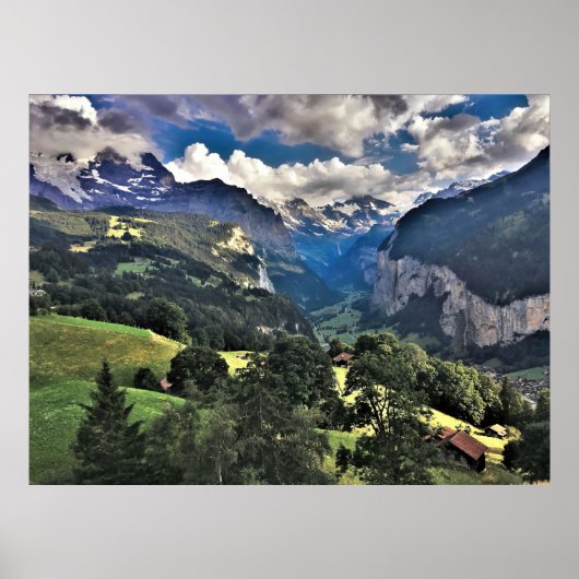 Poster Lauterbrunnen Valley, Suisse (Devant)