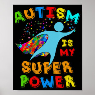 Poster L'autisme est mon soutien à la Sensibilisation sur