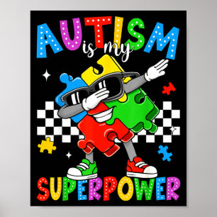 Poster L'autisme est un superpouvoir autisme sensibilisat