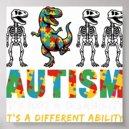 Poster L'autisme n'est pas un handicap, c'est une capacit (Devant)