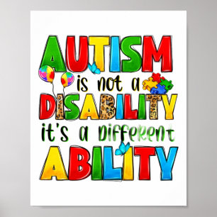 Poster L'autisme n'est pas un handicap, c'est une capacit