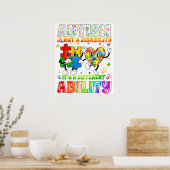 Poster l'autisme n'est pas un handicap c'est une capacité (Cuisine)