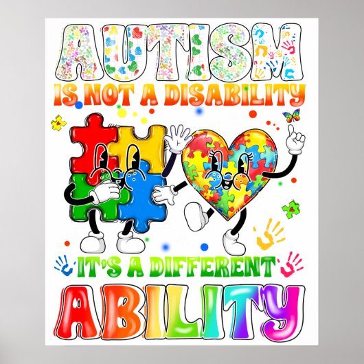 Poster l'autisme n'est pas un handicap c'est une capacité (Devant)