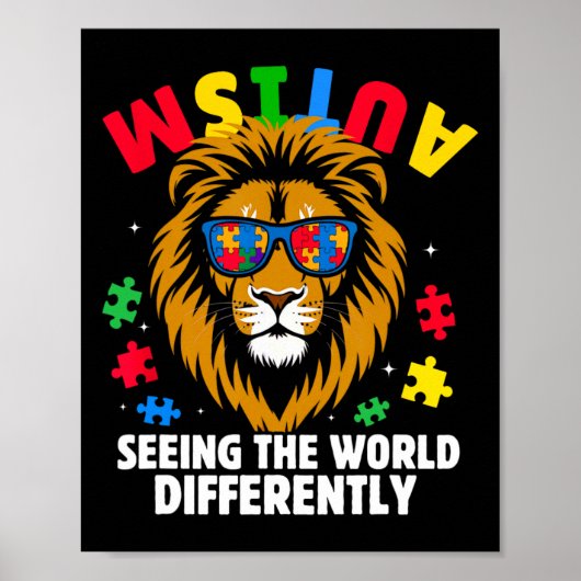 Poster L'autisme Voit Le Monde Différemment Sensibilisati (Devant)