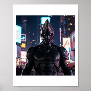 Poster L'autocollant Chasseur de Foudre Bleu de Cowary
