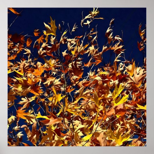 Poster L'automne artistique part contre le ciel bleu prof (Devant)