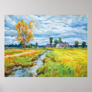 Poster L'automne au bord de la rivière Havel