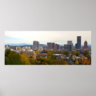 Poster L'automne de Portland Orégon colore l'affiche