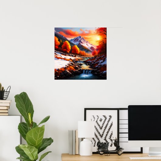 Poster L'automne devient hiver (Bureau à domicile)