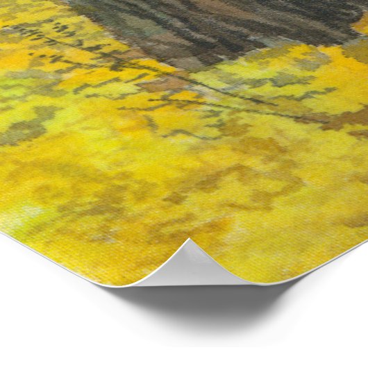 Poster L'automne d'or dans une chênaie (Coin)