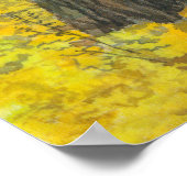 Poster L'automne doré dans une aquarelle en chênaie (Coin)