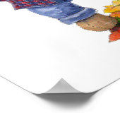 Poster L'automne est amusant ours (Coin)