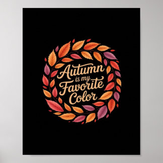 Poster L'automne est ma couleur préférée C'est l'automne