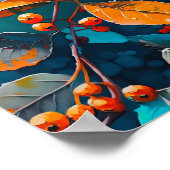 Poster L'automne laisse de l'huile peinte. Nature feuilla (Coin)