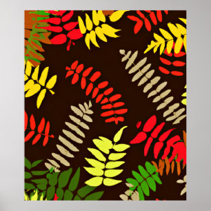 Poster L'automne quitte l'art Motif