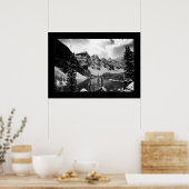Poster L'autre lac de Moraine (noir et blanc) (Cuisine)