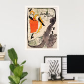Poster Lautrec : Jane Avril, Jardin de Paris (Bureau à domicile)
