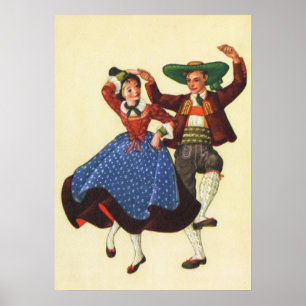 Poster L'Autriche, danse folklorique tyrolienne