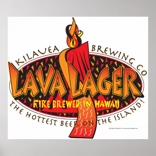 Poster Lava Lager Bière hawaïenne (Devant)