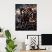 Poster Lava Skull Ram Highlands (Bureau à domicile)