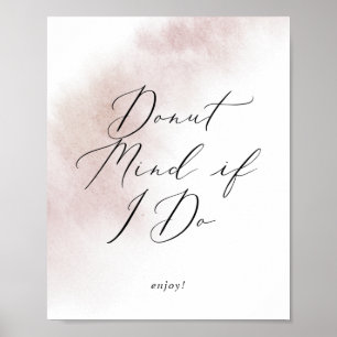 Poster Lavage à l'aquarelle Signature Blush Donut Mind