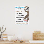 Poster lavage de main Conseils d'une fente pour enfants (Cuisine)