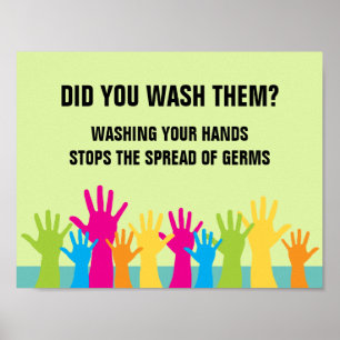 Poster Lavage des Mains Arrêtez la Propagation des Germes