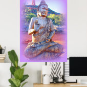 Poster lavande aura buddha (Bureau à domicile)