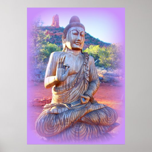 Poster lavande aura buddha (Devant)