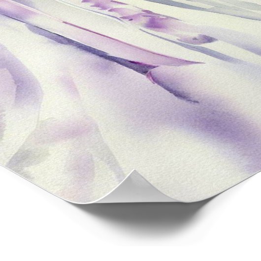 Poster Lavande et rose, Bouquet en cascade nuptiale 2, (Coin)