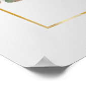 Poster Lavande Eucalyptus Feuillage Mariage Script (Coin)