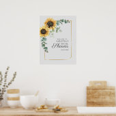 Poster Lavande Eucalyptus Feuillage Mariage Script (Cuisine)
